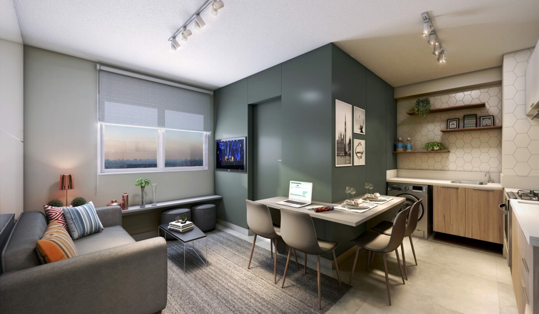 Sala moderna: como criar um ambiente atual, funcional e acolhedor? empreendimento Direcional
