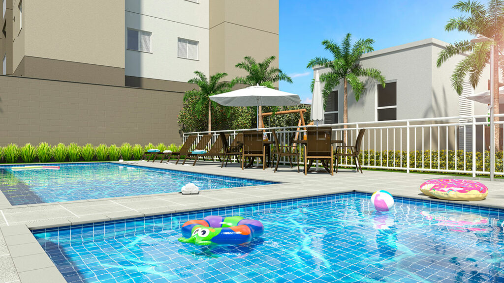 Afinal, Limeira é bom para morar? Piscinas Adulto e Infantil do Reserva Antonieta, empreendimento da Direcional em Limeira