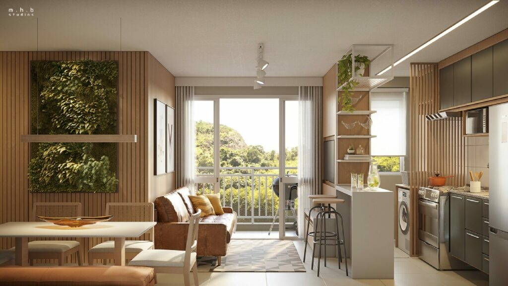 cortina persiana Apartamento da Direcional no Rio de Janeiro