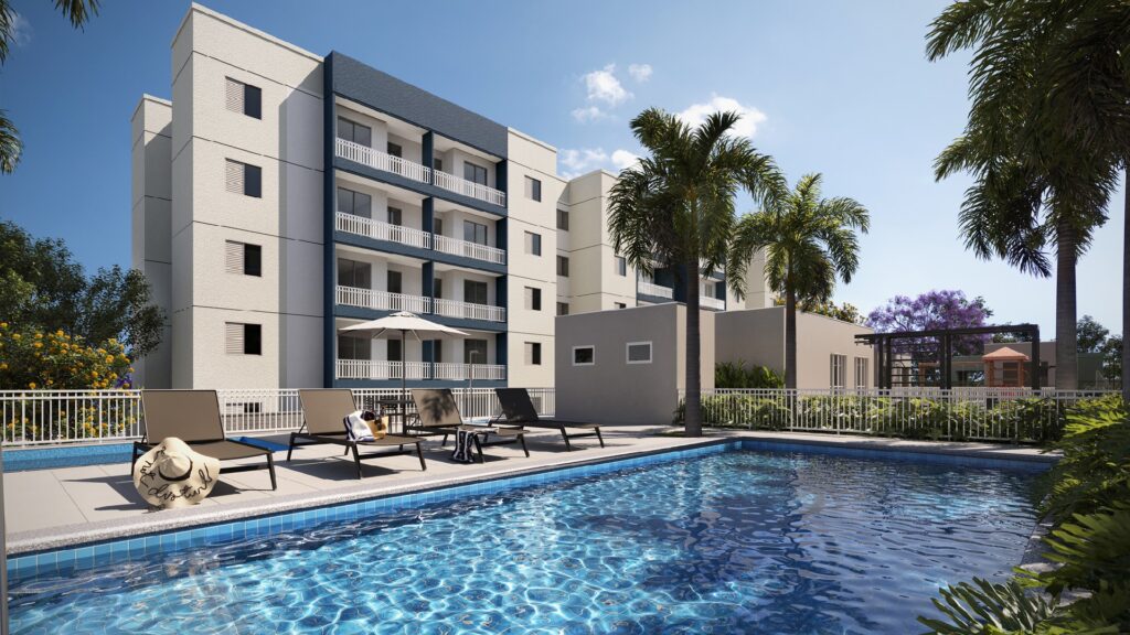 Por que morar no interior de SP? Confira os principais benefícios Piscina do Village Novus, empreendimento da Direcional em Ribeirão Preto