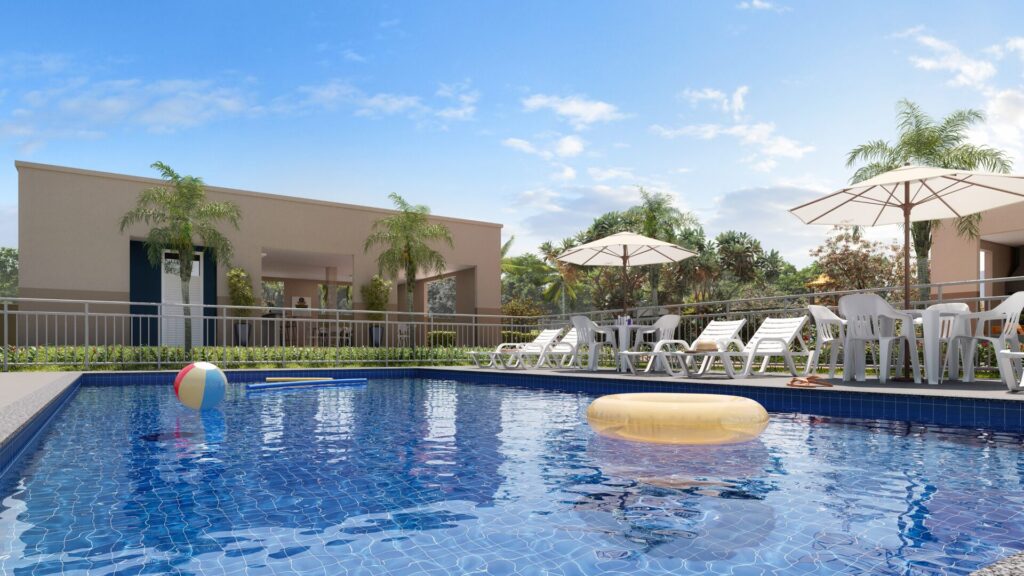 Piscina do Viva Vida Brisas de Igarassu, empreendimento da Direcional em Igarassu/PE