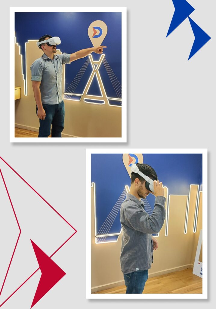 Stand de vendas: por que visitar pode fazer toda a diferença na compra do seu imóvel? Óculos de realidade virtual de um decorado da direcional